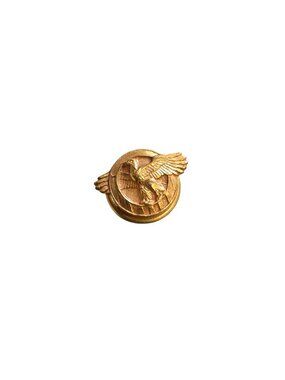 Vintage WW2 Gold-Tone Ruptured Duck Honorable Discharge Button